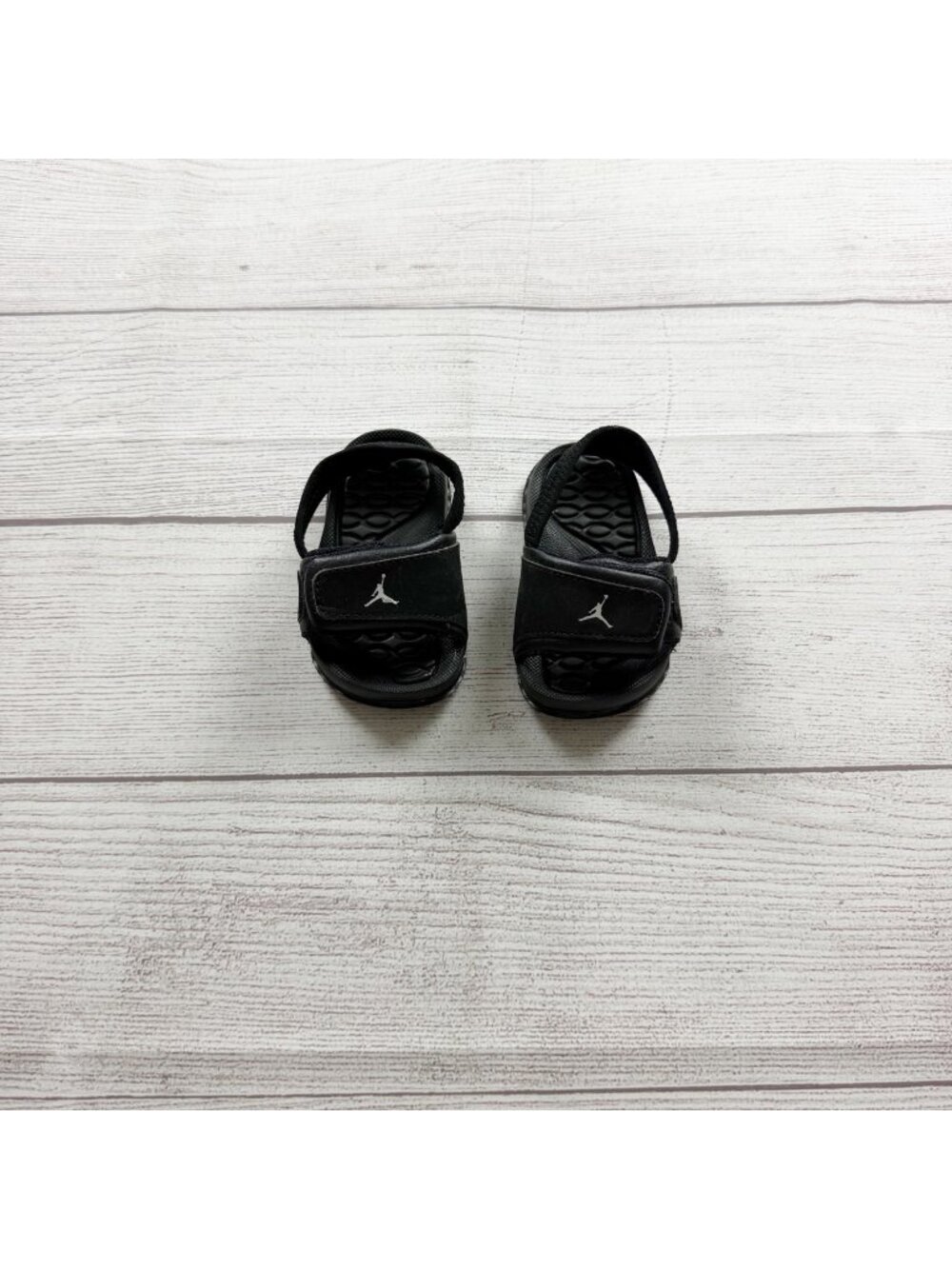 Air Jordan Kids Slide Sandals Black Adjustable Strap Comfortable Infant US 3